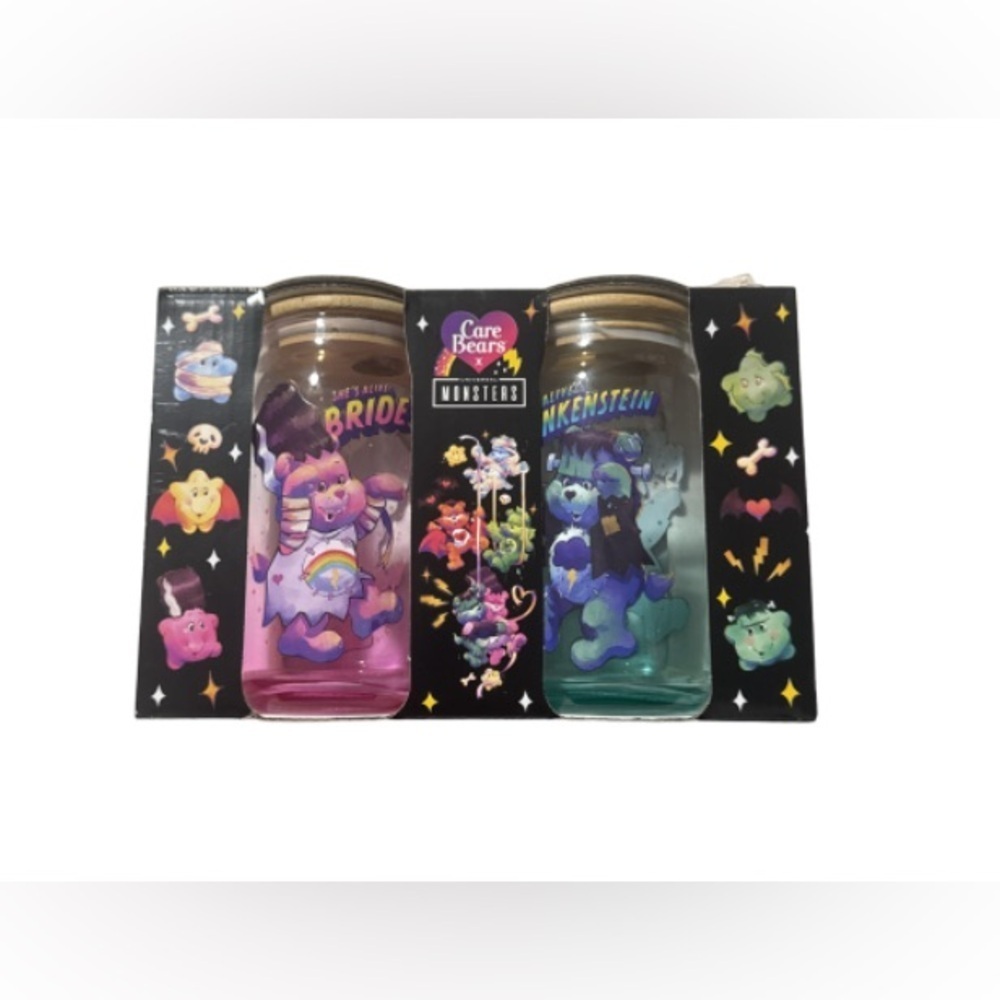Care Bears X universal monsters  glass tumbler set - Picture 2 of 5